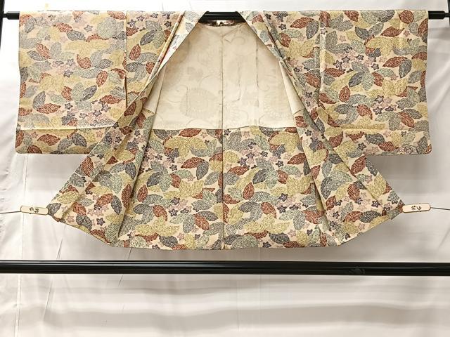 平和屋着物＃羽織　ろうけつ染　草花文　正絹　逸品　CABI9450ua
