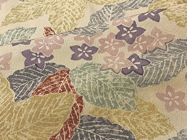 平和屋着物＃羽織　ろうけつ染　草花文　正絹　逸品　CABI9450ua