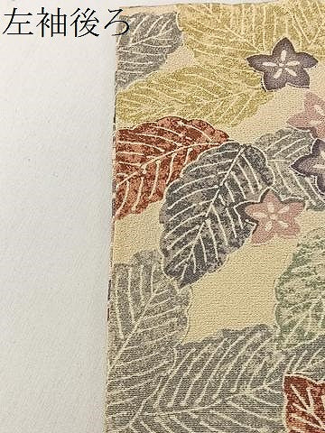 平和屋着物＃羽織　ろうけつ染　草花文　正絹　逸品　CABI9450ua