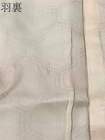 平和屋着物＃羽織　寿光織　草花文　黒地　銀糸　正絹　逸品　CABI9456ua