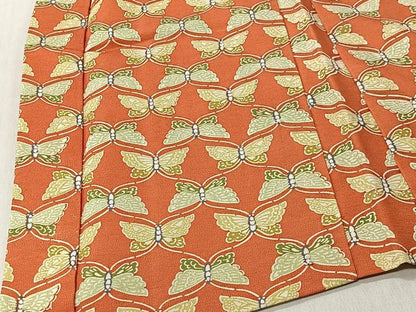 平和屋着物＃羽織　型染め　蝶　正絹　逸品　CABI9458ua