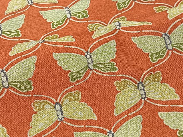 平和屋着物＃羽織　型染め　蝶　正絹　逸品　CABI9458ua