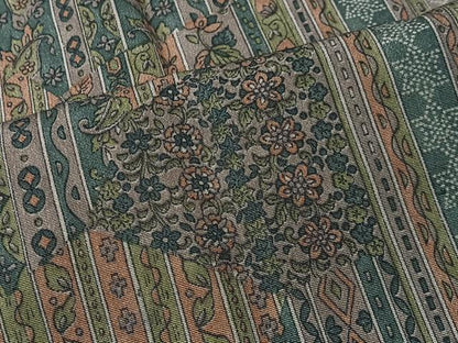 平和屋着物＃道行コート　草花間道　正絹　逸品　CABI9459ua