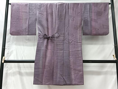 平和屋着物＃道中着　舞花地紋　暈し染め　ロング丈　正絹　逸品　CABI9460ua