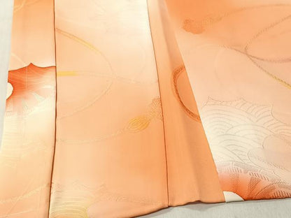 平和屋着物＃羽織　地紋起こし　雲取り立波文　暈し染め　正絹　逸品　未使用　CABI9461ua