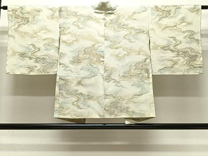 平和屋着物＃羽織　寿光織　霞文　金糸　正絹　逸品　CABI9462ua
