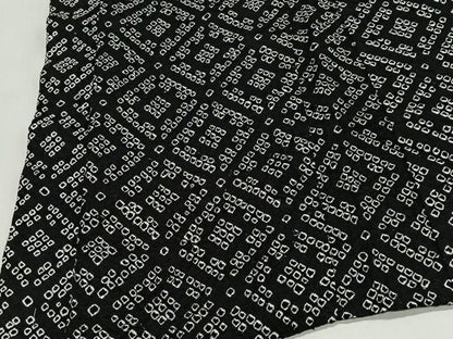 平和屋着物＃羽織　総絞り　菱文　黒地　正絹　逸品　未使用　CABI9468ua