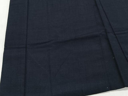 平和屋着物＃男性　長羽織　紬地　藍鉄色　正絹　逸品　CABI9475ua
