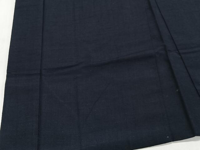 平和屋着物＃男性　長羽織　紬地　藍鉄色　正絹　逸品　CABI9475ua