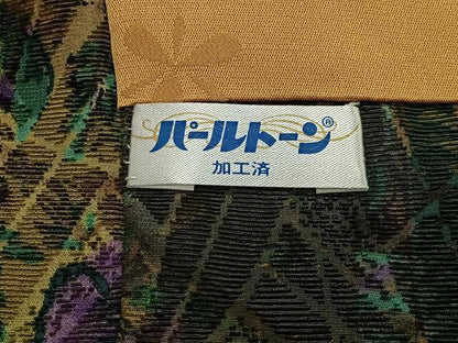 平和屋着物＃道行コート 輪奈ビロード 草花文 ショール付き 正絹 逸品 CABI9477ua