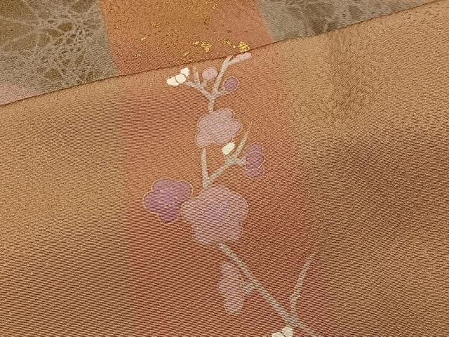 平和屋着物＃道行コート 草花間道 金彩 正絹 逸品 未使用 CABI9480ua