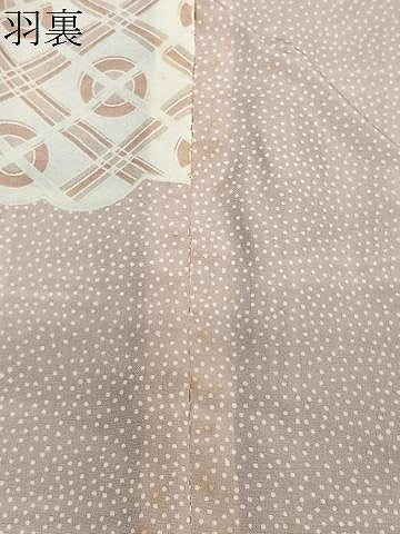 平和屋着物＃道中着 格子 鬼しぼ縮緬 ロング丈 正絹 逸品 CABI9481ua