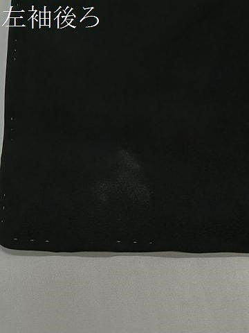 平和屋着物＃羽織　刺繍　風景文　黒地　銀糸　正絹　逸品　CABI9483ua