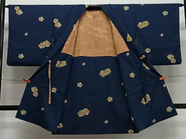 平和屋着物＃道中着 舞花文 ロング丈 洗える着物 CABI9492ua