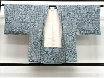 平和屋着物＃羽織　花唐草文　正絹　逸品　CABI9495ua