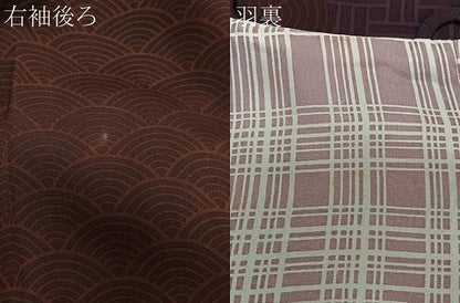 平和屋着物＃道行コート　吉祥文　正絹　逸品　CABI9499ua