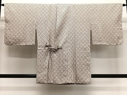 平和屋着物＃道中着　幾何学文　正絹　逸品　CABI9500ua
