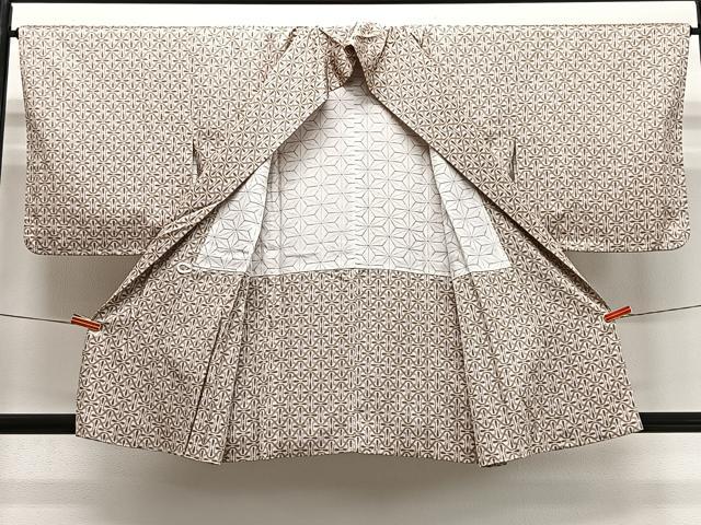 平和屋着物＃道中着　幾何学文　正絹　逸品　CABI9500ua