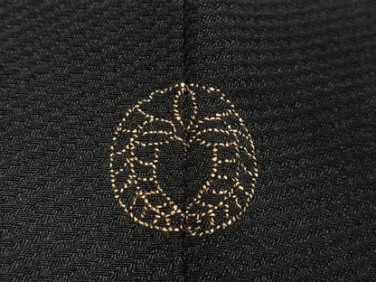 平和屋着物＃羽織　寿光織　霞文　黒地　金銀糸　正絹　逸品　CABI9504ua