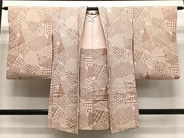平和屋着物＃羽織　寿光織　吉祥文　銀糸　正絹　逸品　CABI9507ua