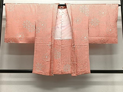 平和屋着物＃羽織　総絞り　流水花文　正絹　逸品　未使用　CABI9513ua