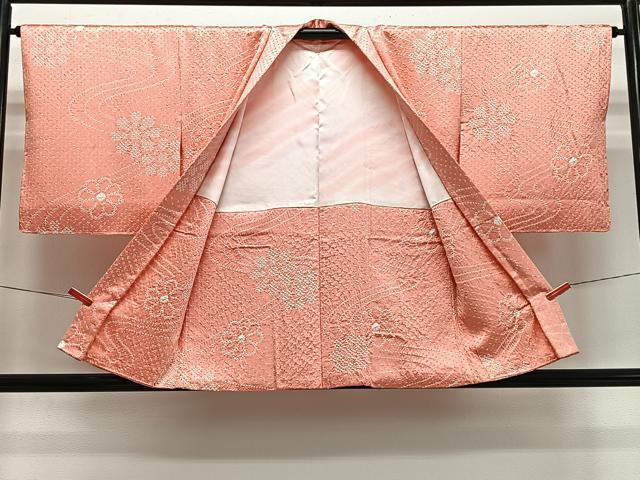 平和屋着物＃羽織　総絞り　流水花文　正絹　逸品　未使用　CABI9513ua