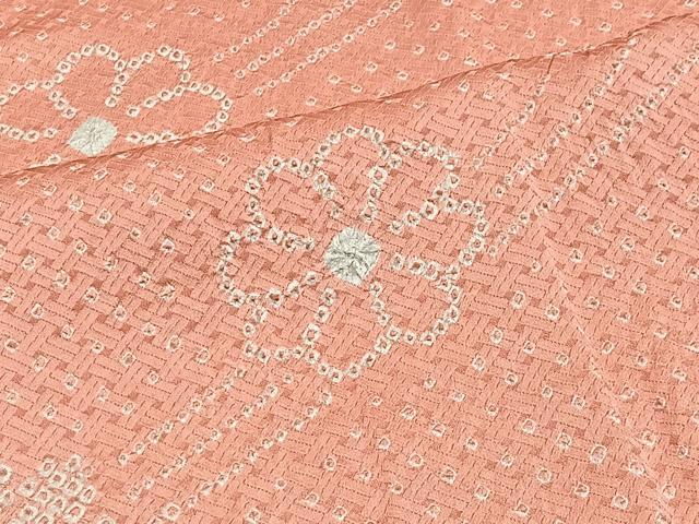 平和屋着物＃羽織　総絞り　流水花文　正絹　逸品　未使用　CABI9513ua