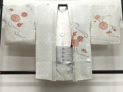 平和屋着物＃羽織　総絞り　流水花文　正絹　逸品　CABI9514ua