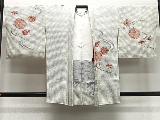 平和屋着物＃羽織　総絞り　流水花文　正絹　逸品　CABI9514ua