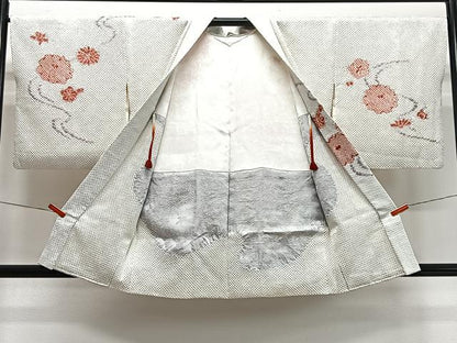 平和屋着物＃羽織　総絞り　流水花文　正絹　逸品　CABI9514ua