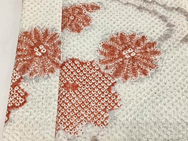 平和屋着物＃羽織　総絞り　流水花文　正絹　逸品　CABI9514ua