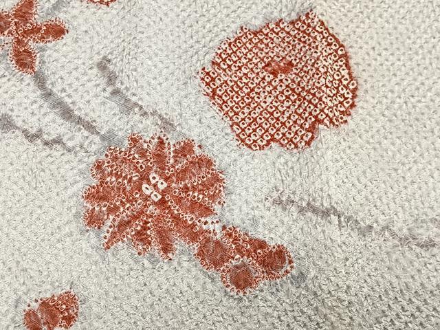 平和屋着物＃羽織　総絞り　流水花文　正絹　逸品　CABI9514ua
