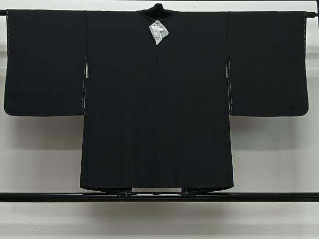 平和屋着物＃羽織　黒地　正絹　逸品　未使用　CABI9517ua