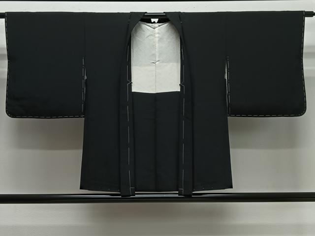 平和屋着物＃羽織　黒地　正絹　逸品　未使用　CABI9517ua