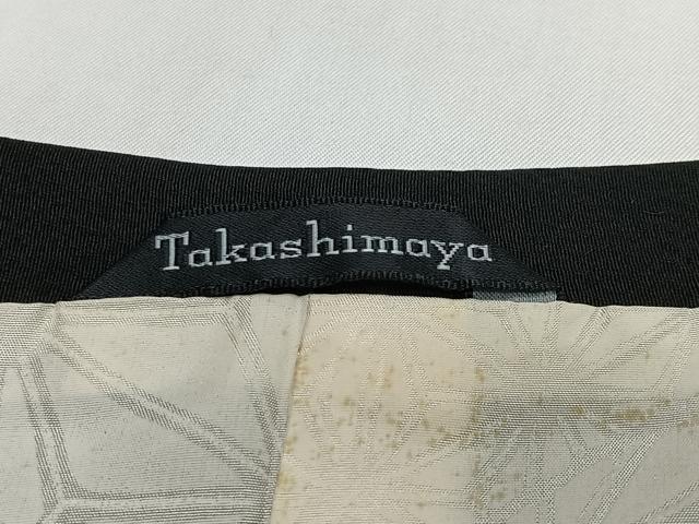 平和屋着物＃道行コート 遠山地紋 黒地 高島屋扱い 正絹 逸品 CABI9518ua