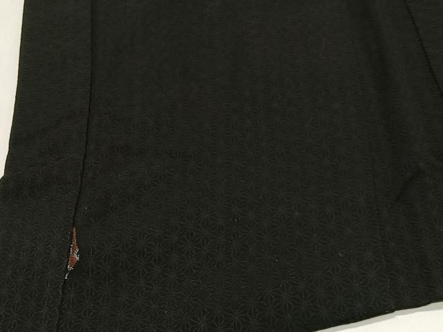 平和屋着物＃羽織　寿光織　花丸文　黒地　金銀糸　正絹　逸品　CABI9519ua