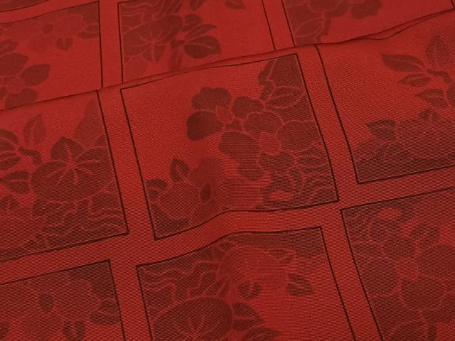平和屋着物＃道行コート　色紙草花文　正絹　逸品　CABI9520ua