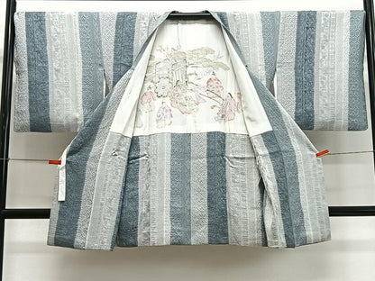 平和屋着物＃道行コート　花間道　ロング丈　正絹　逸品　CABI9521ua