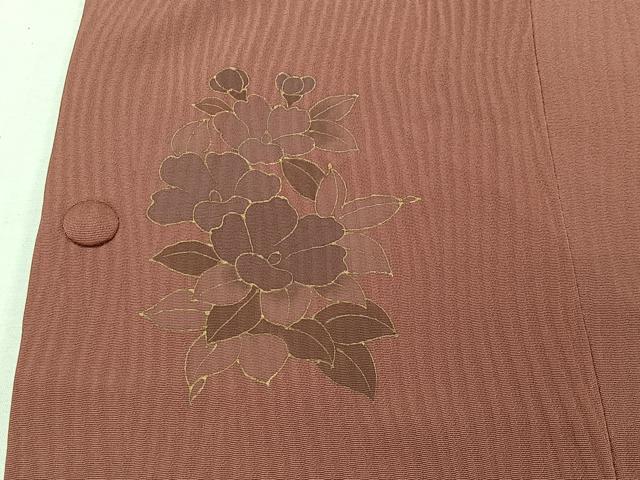 平和屋着物＃道行コート　刺繍　草花文　金彩　正絹　逸品　CABI9533ua