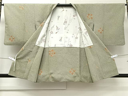 平和屋着物＃道行コート　花丸文　金彩　正絹　逸品　CABI9536ua