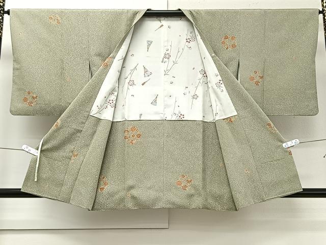平和屋着物＃道行コート　花丸文　金彩　正絹　逸品　CABI9536ua