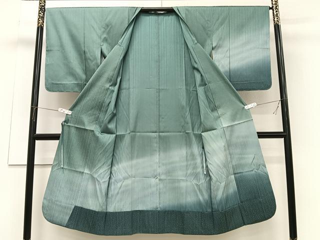 平和屋着物＃道行コート　単衣　霞文　暈し染め　金彩　ロング丈　正絹　逸品　未使用　CABI9538ua