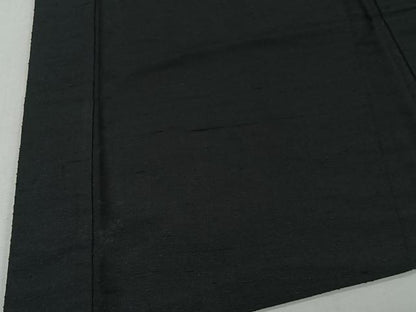 平和屋着物＃男性　長羽織　紬地　黒地　正絹　逸品　CABI9549ua