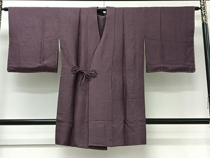 平和屋着物＃道中着　単衣　霞文　ロング丈　正絹　逸品　CABI9551ua