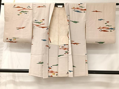 平和屋着物＃羽織　ろうけつ染　遠山文　正絹　逸品　CABI9560ua