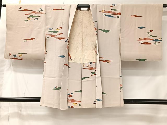 平和屋着物＃羽織　ろうけつ染　遠山文　正絹　逸品　CABI9560ua