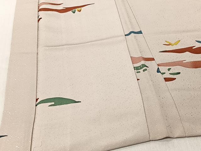 平和屋着物＃羽織　ろうけつ染　遠山文　正絹　逸品　CABI9560ua