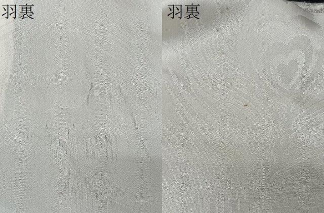 平和屋着物＃羽織　寿光織　孔雀羽花文　黒地　銀糸　正絹　逸品　CABI9563ua