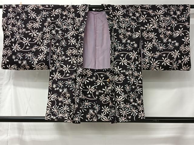 平和屋着物＃羽織　芸艸堂染織アートコレクション　舞花文　反端付き　正絹　逸品　CABI9565ua