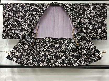 平和屋着物＃羽織　芸艸堂染織アートコレクション　舞花文　反端付き　正絹　逸品　CABI9565ua